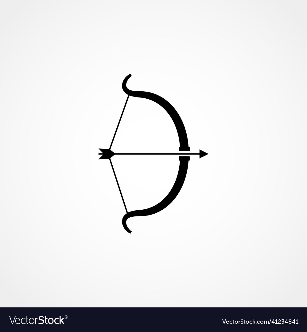 Bow and arrow icon on white background