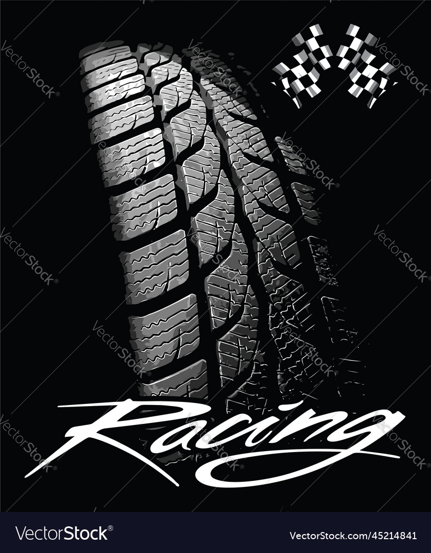 Car tire grip template Royalty Free Vector Image