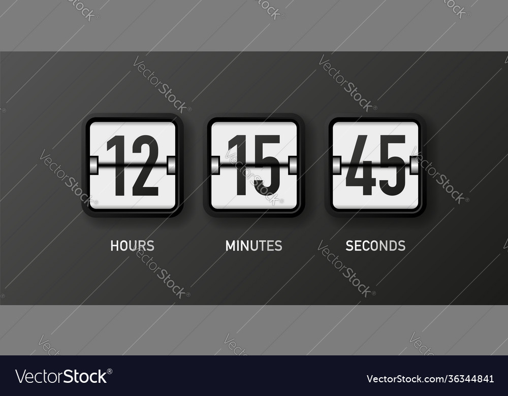 Countdown clock mechanical white scoreboard