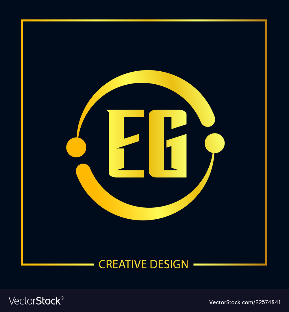 Initial eg letter logo template design