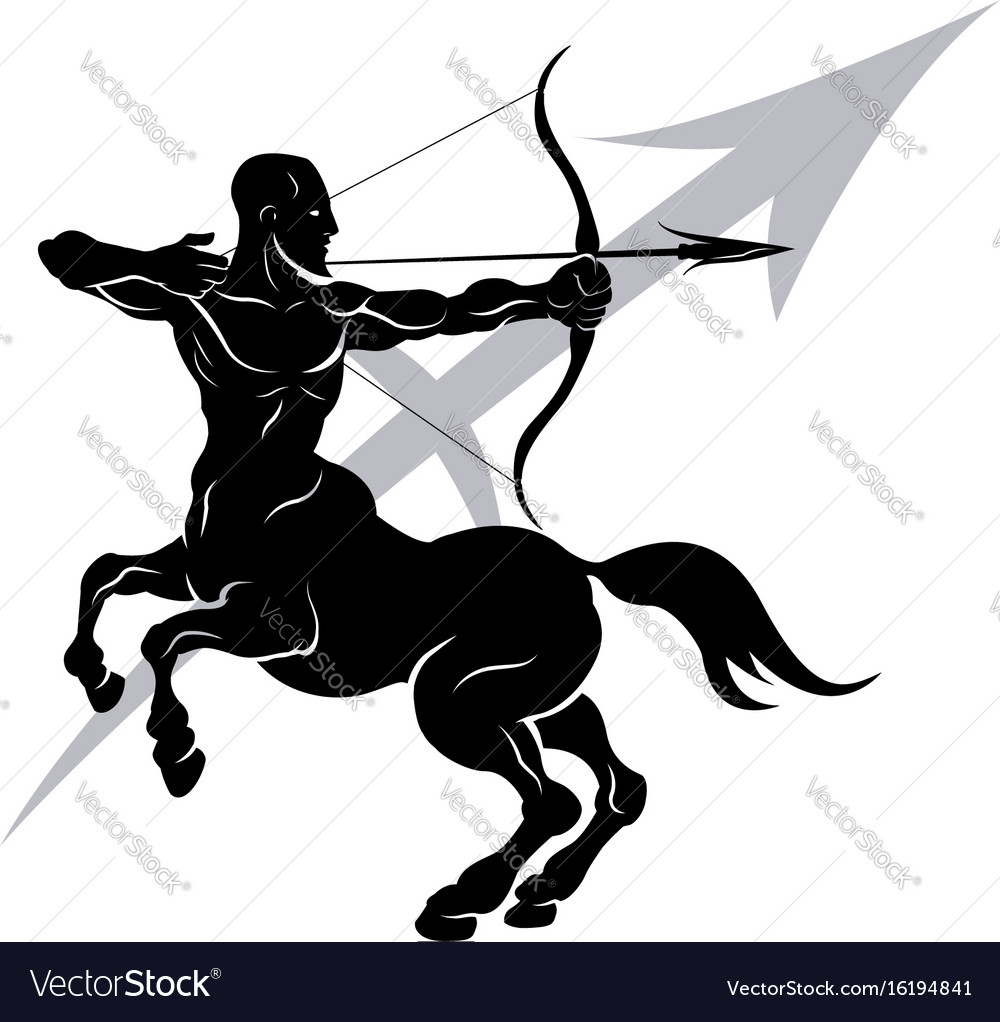 Sagittarius horoscope astrology sign Royalty Free Vector