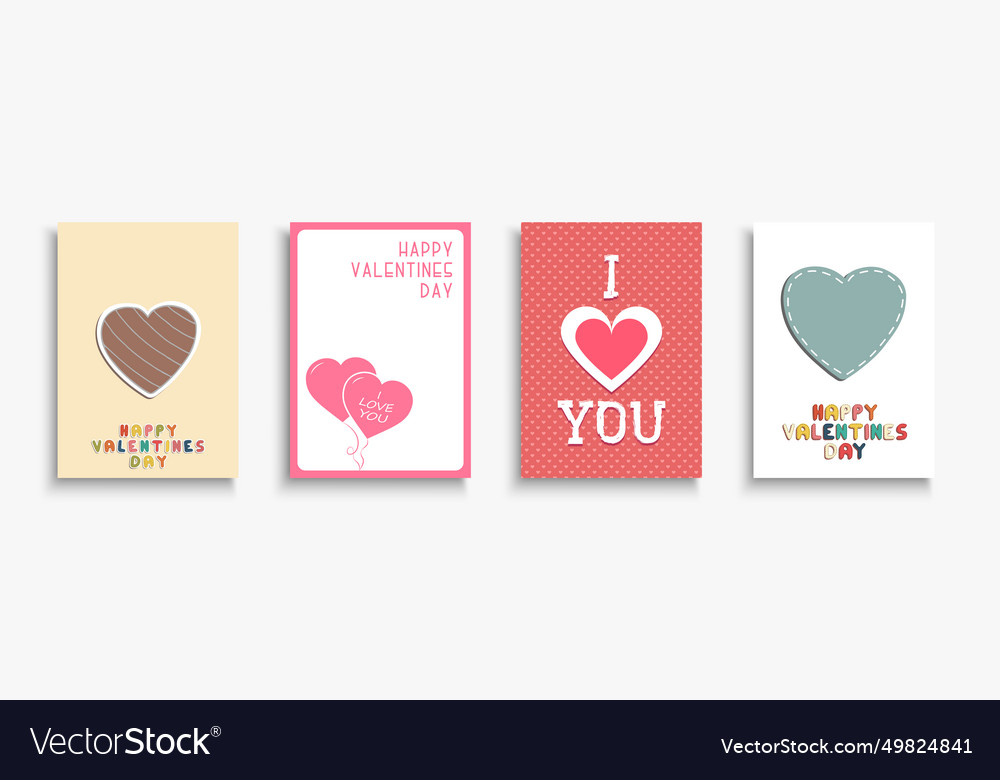 Set of holiday greeting postcards posters Vector Image