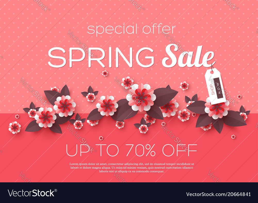 Spring sale background