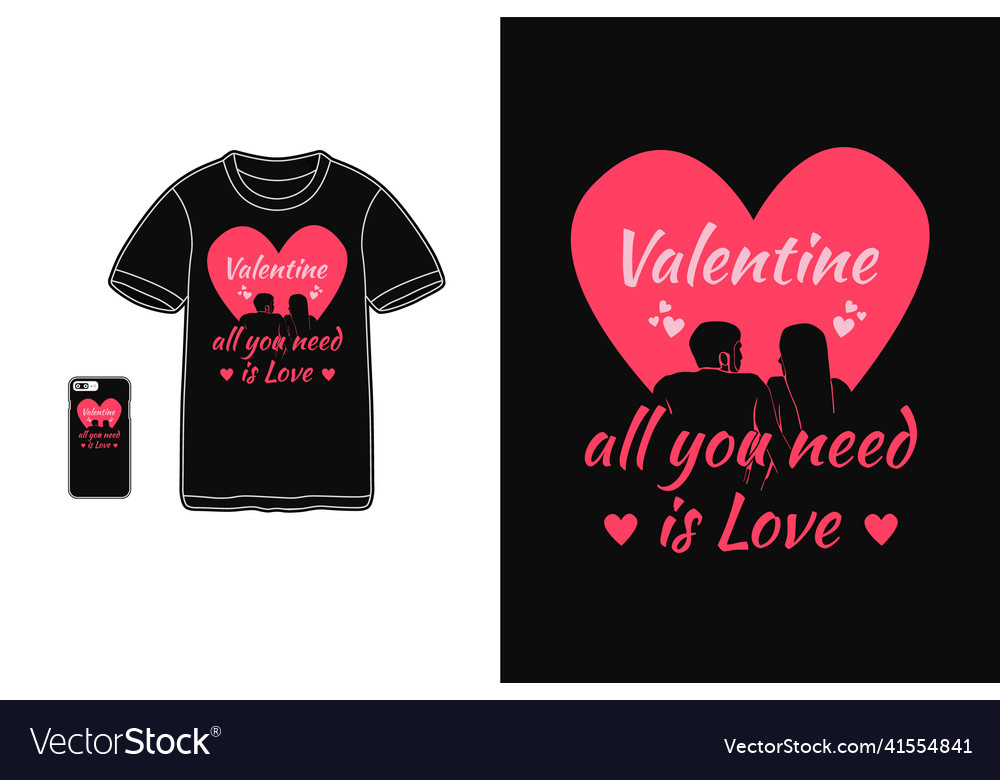 Valentine alles was Sie brauchen ist Liebe T-Shirt Design