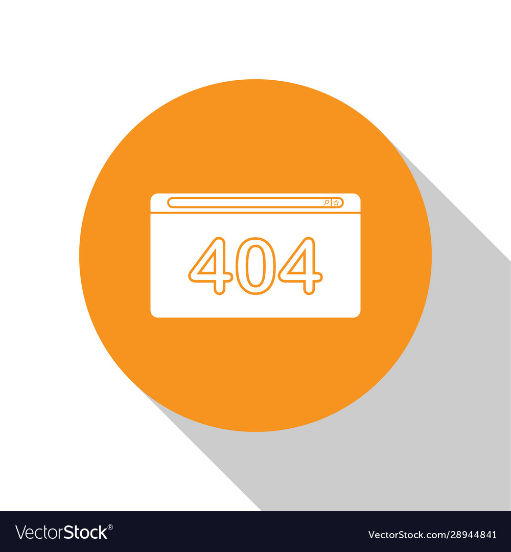 White page with a 404 error icon isolated on