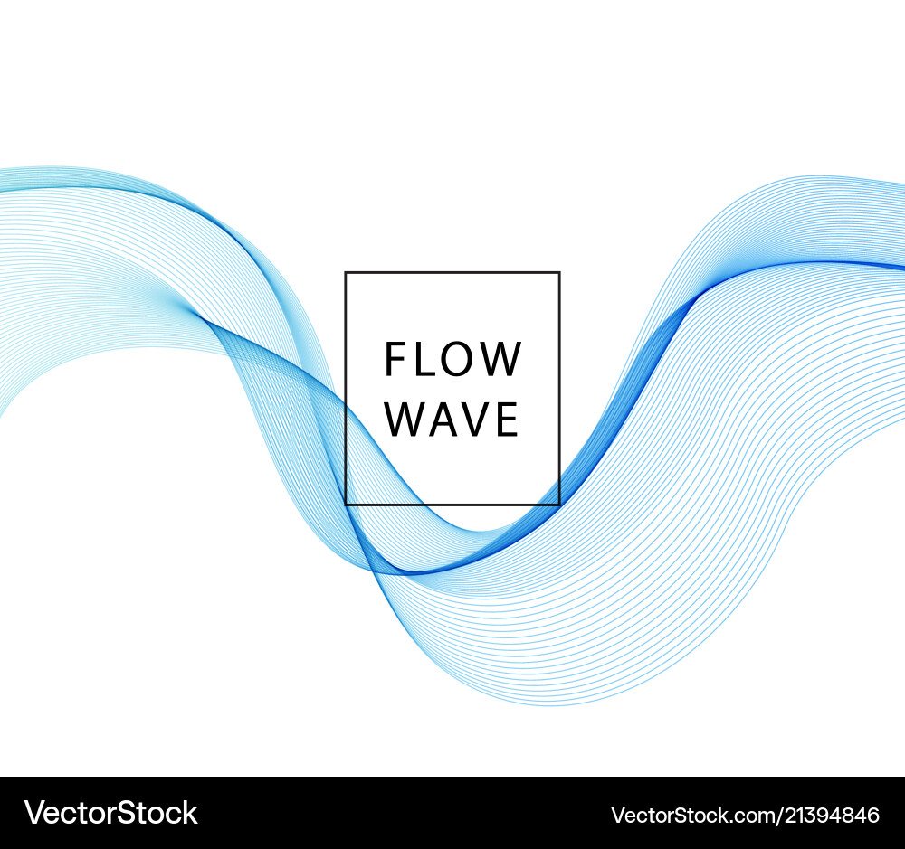 Abstract background blue wavy Royalty Free Vector Image