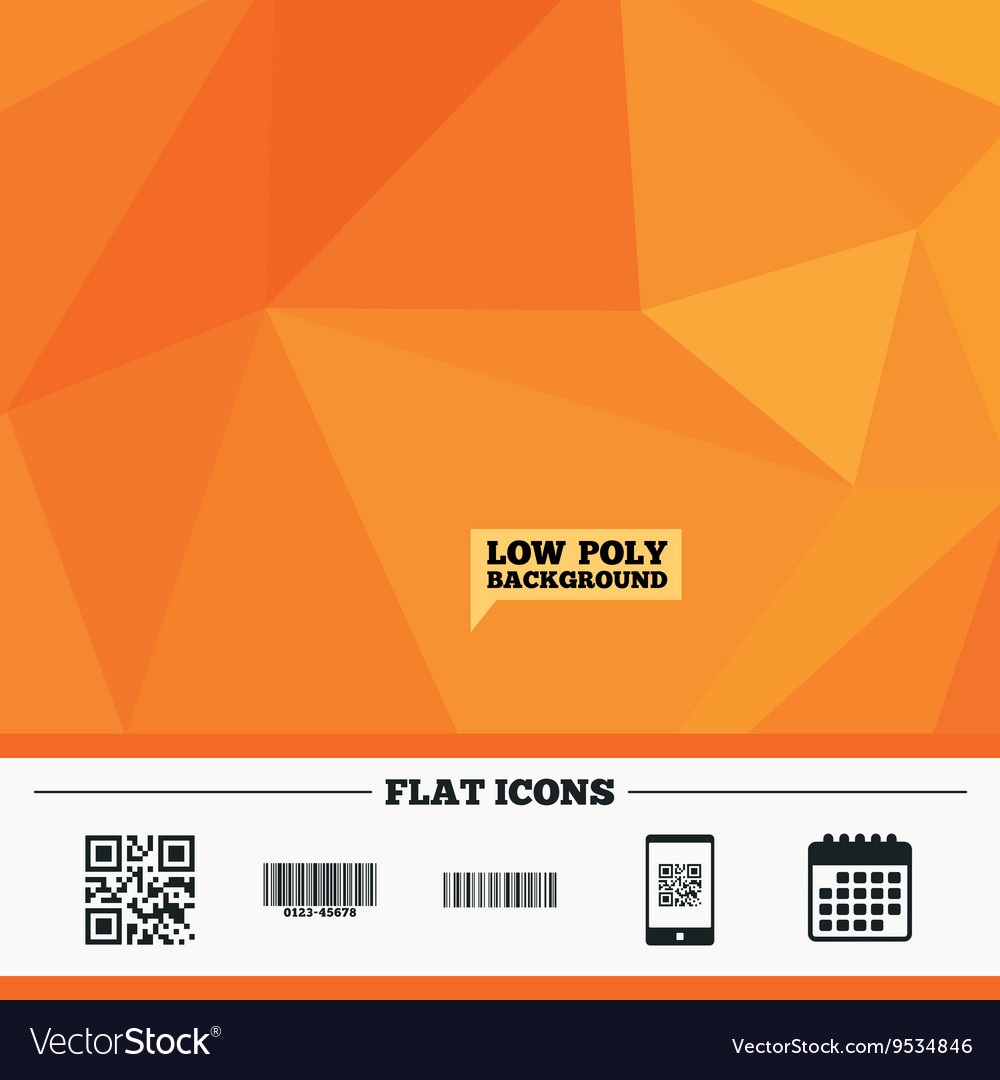 Bar and qr code icons scan barcode symbol