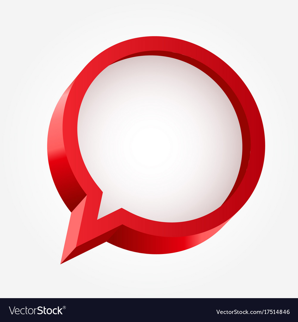 Chat bubble with place for text