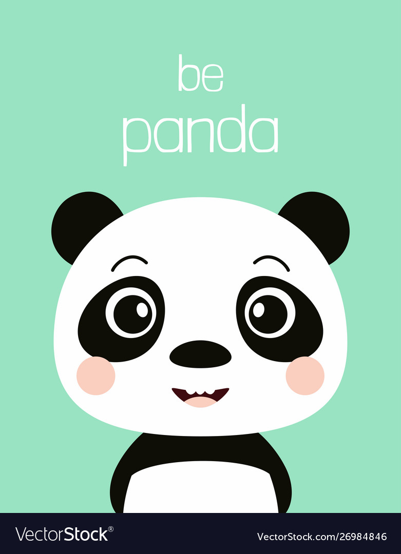 Cute panda isolated Royalty Free Vector Image - VectorStock