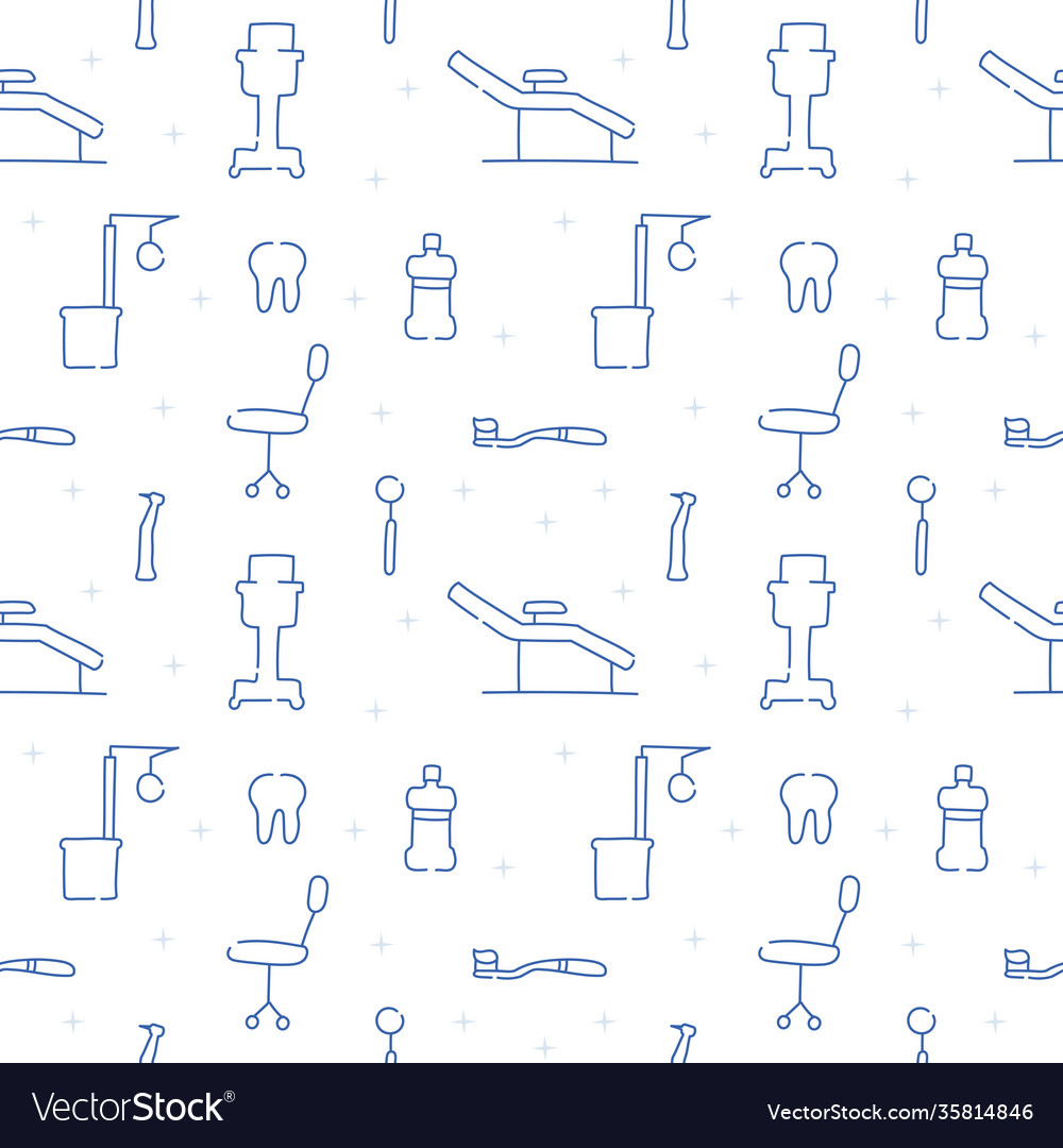 Dental care orthodontics seamless pattern