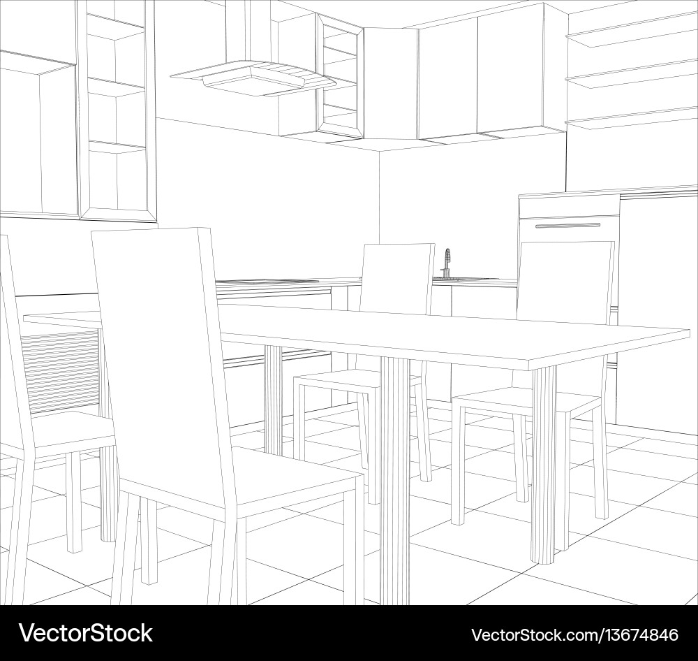 Design process in wire-frame Royalty Free Vector Image