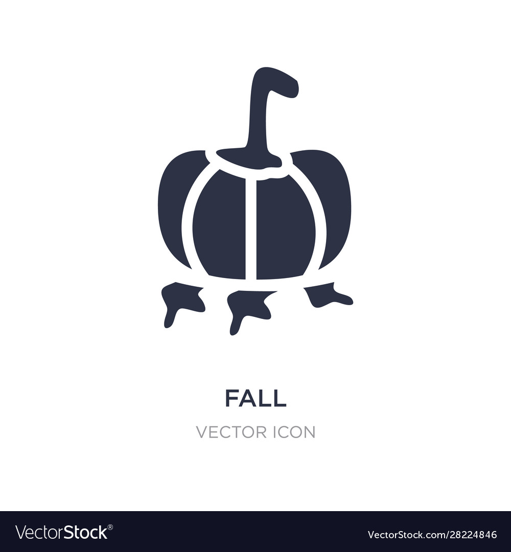 Fall icon on white background simple element from vector image Fall icon on white background simple element from