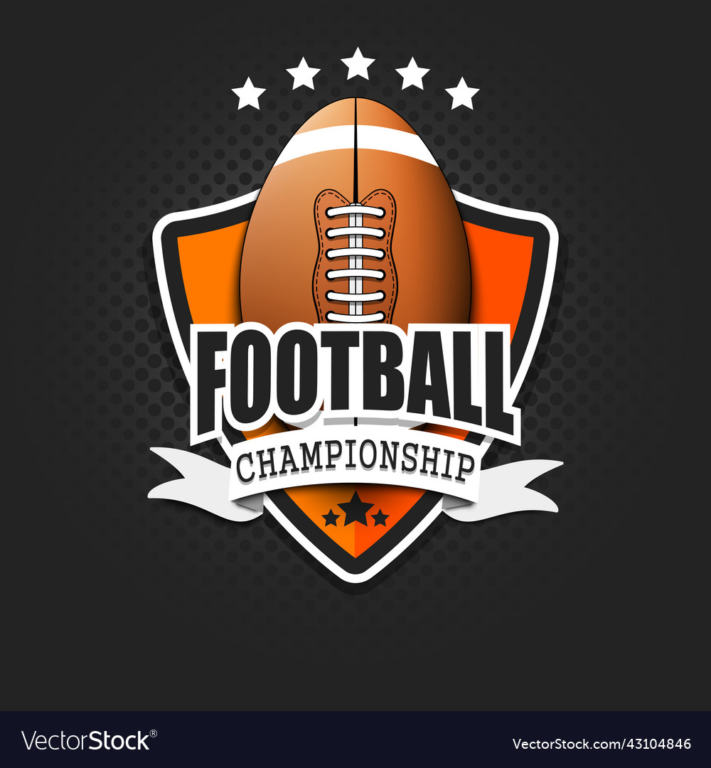 Football logo template design Royalty Free Vector Image