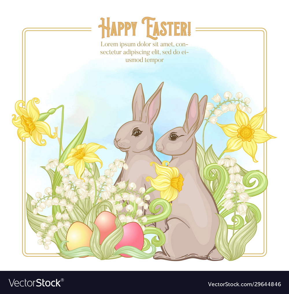 Happy Easter Vorlage Postkarte