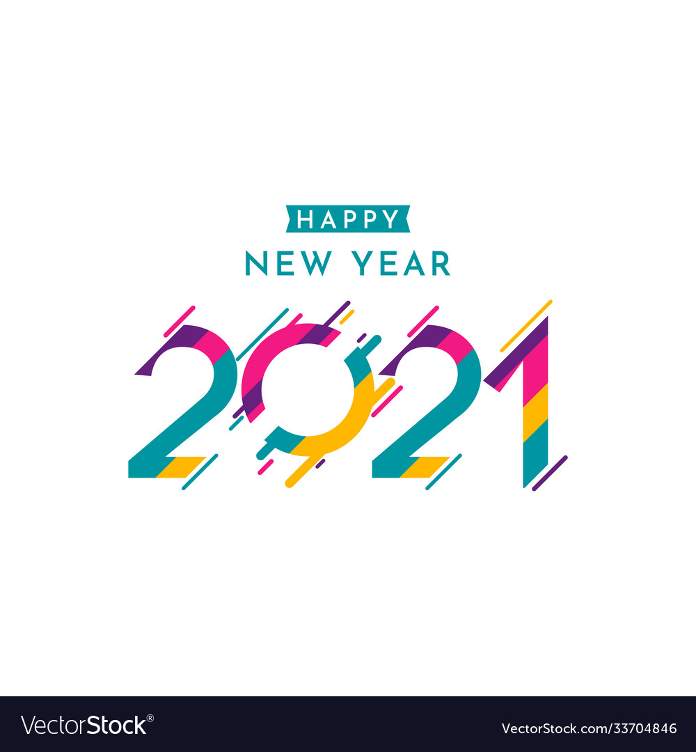 Happy New Years 2021 Celebration Template Design Vector Image 1763