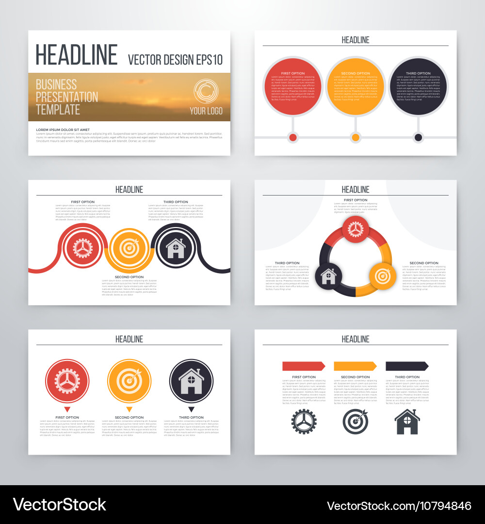 Infographics presentation template flat design Vector Image