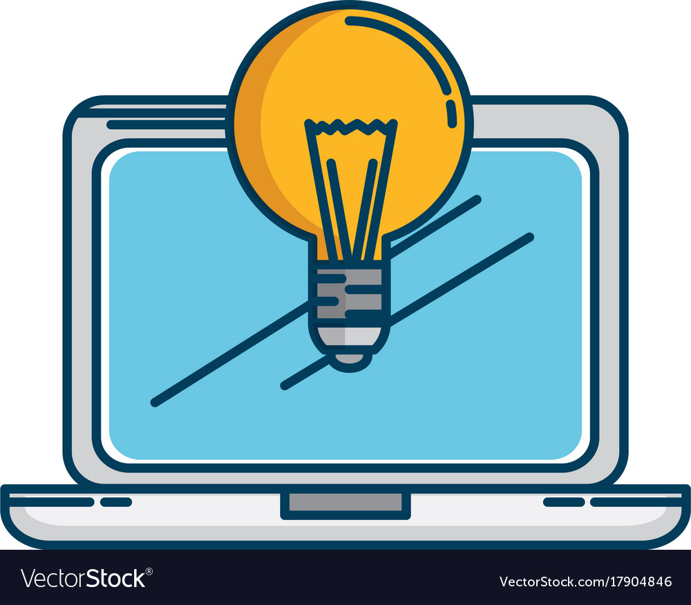 Laptop computer with bulb