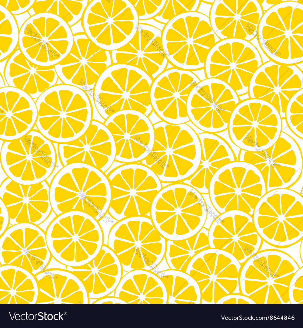 Lemon Slices Seamless Pattern Royalty Free Vector Image