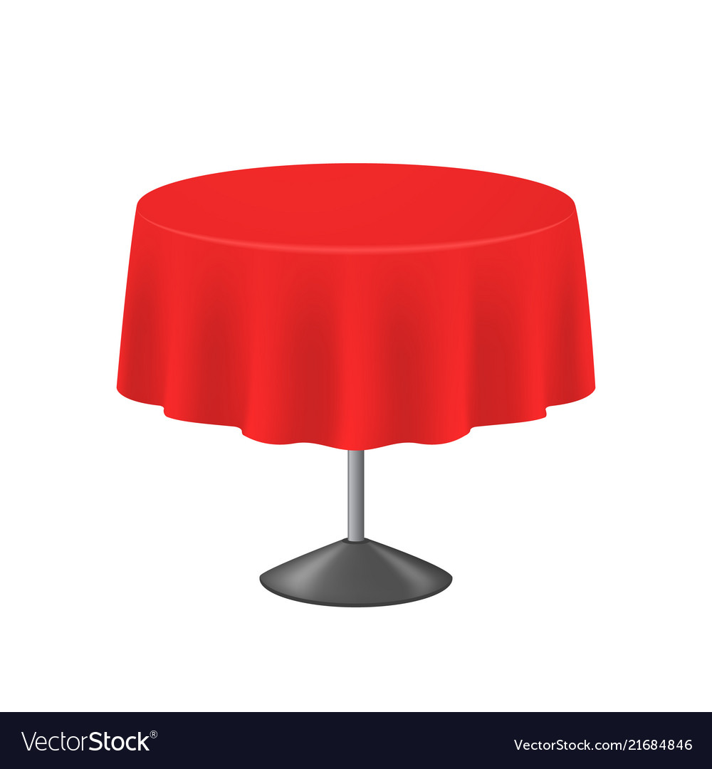 Realistic detailed 3d blank red round table