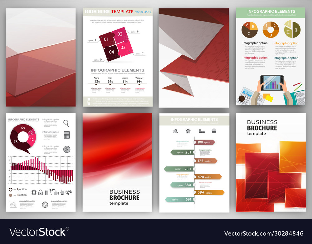 Red Business Backgrounds And Abstract Concept Vector Image