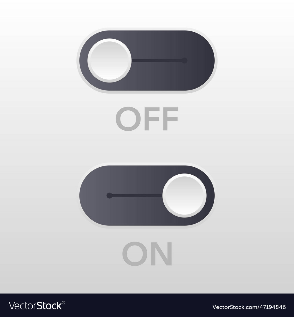 Switch button or turn on off power