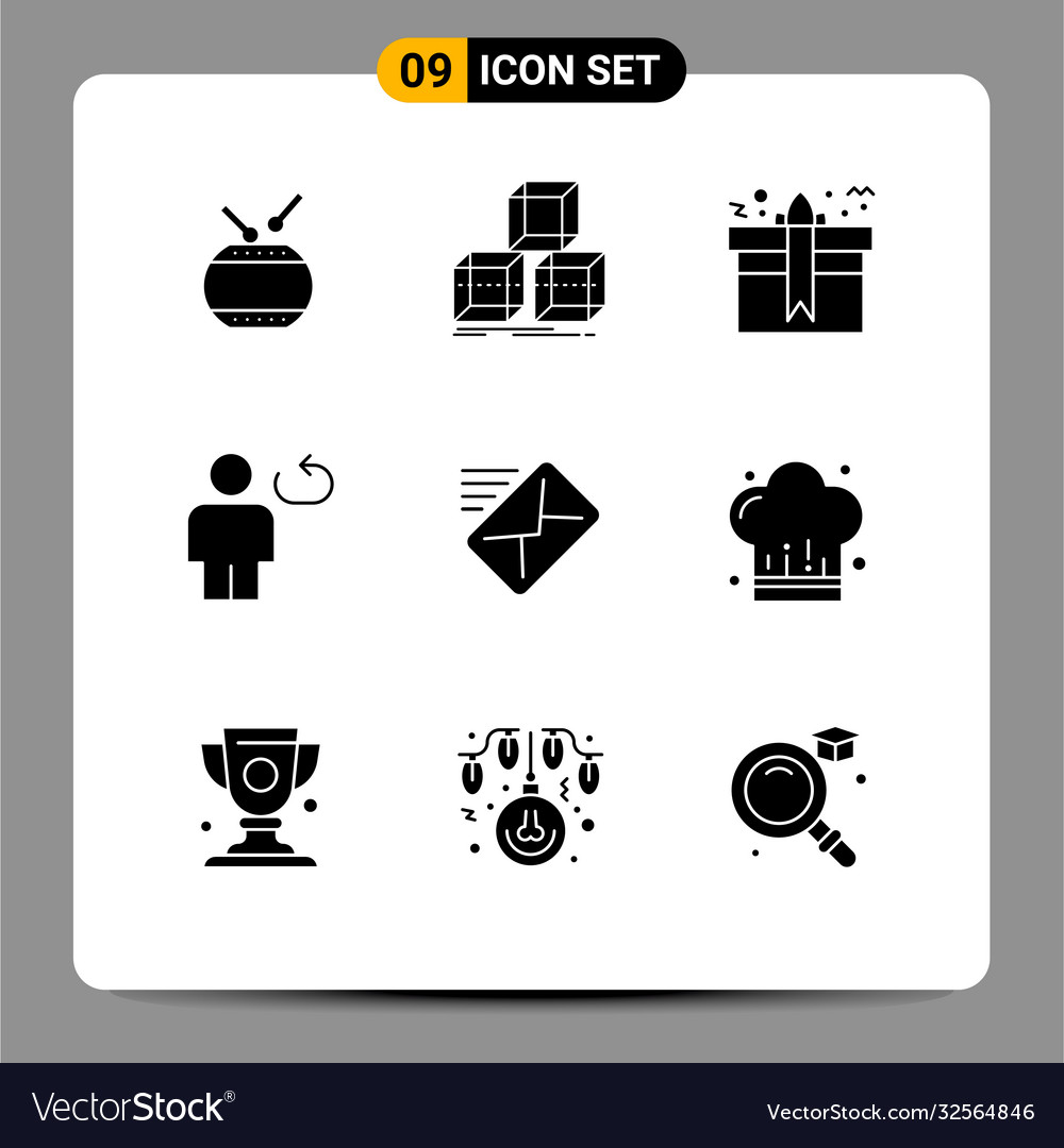 User interface pack 9 basic solid glyphs