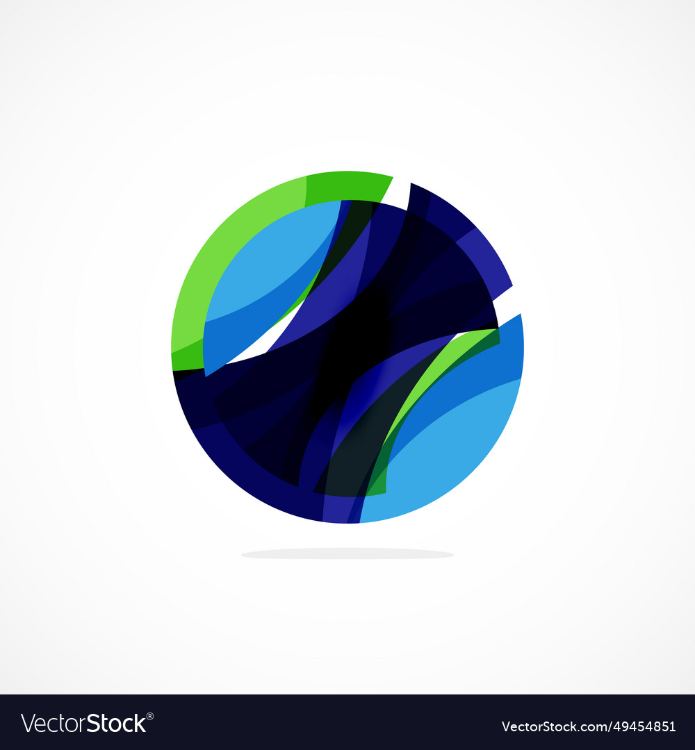 Abstract circle logo dynamic aesthetic Royalty Free Vector