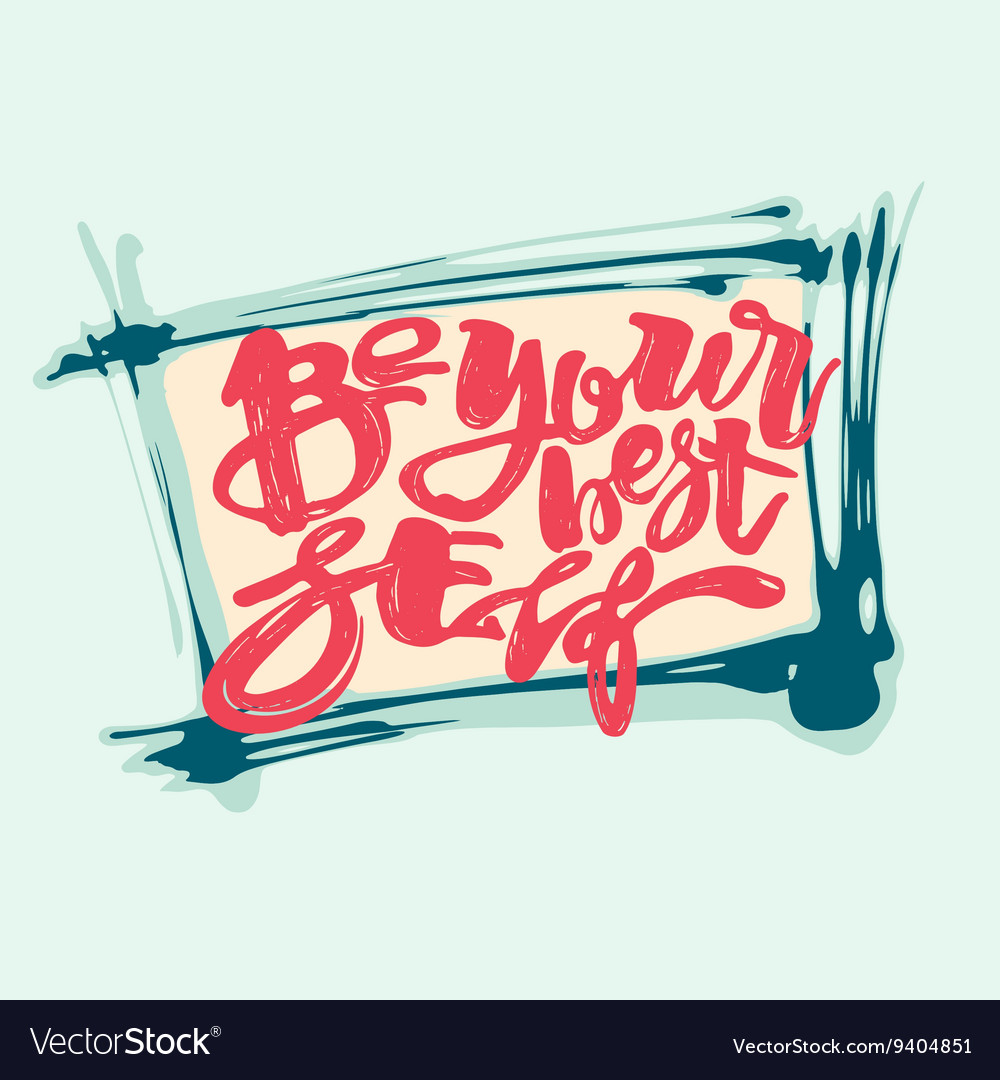 Be yourself graffiti hand lettering