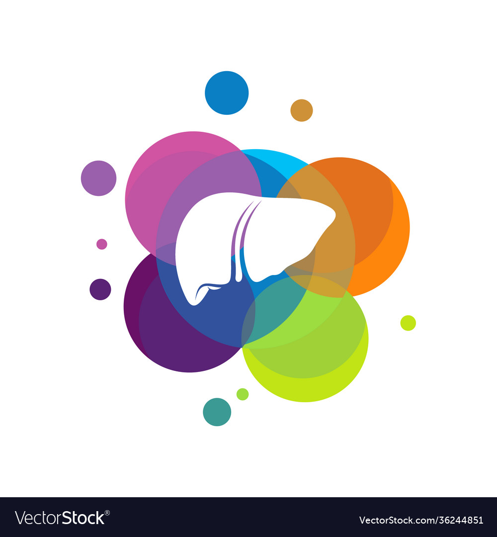 Colorful liver logo template creative liver logo Vector Image