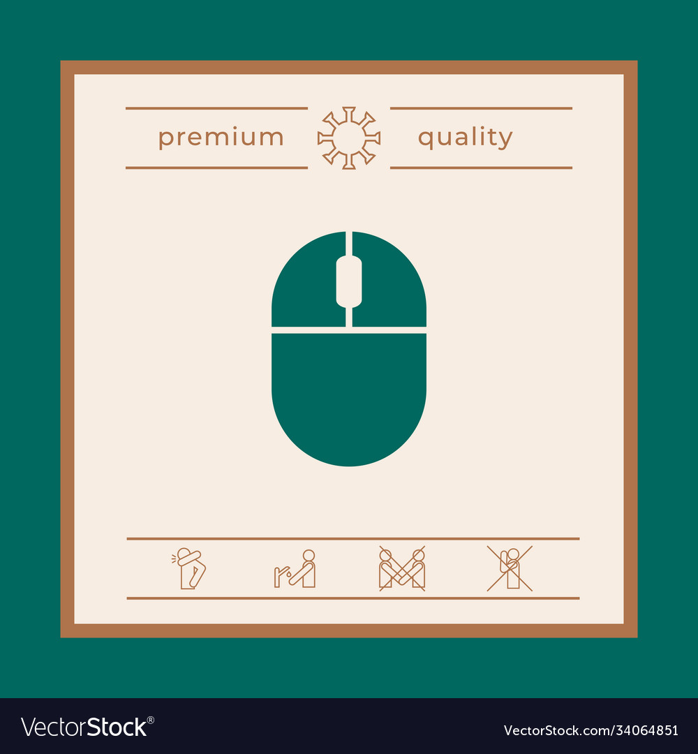 Computer mouse icon graphic elements vector image Computer mouse icon graphic elements