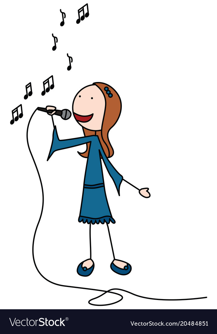 Happy kid singing Royalty Free Vector Image - VectorStock