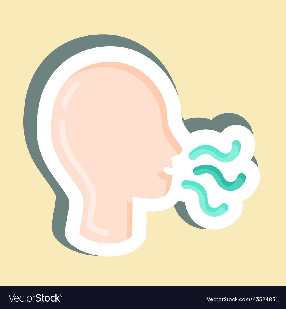 Sticker loss of smell suitable for flu symbol Vector Image