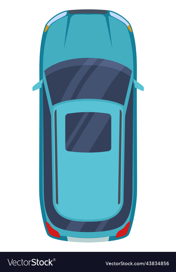 Car Top View City Road Transport Icon Royalty Free Vector