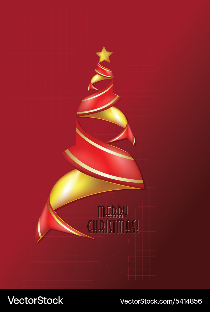 Christmas with tree Royalty Free Vector Image - VectorStock