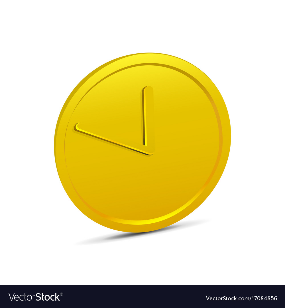 Coin isolated on white background Royalty Free Vector Image