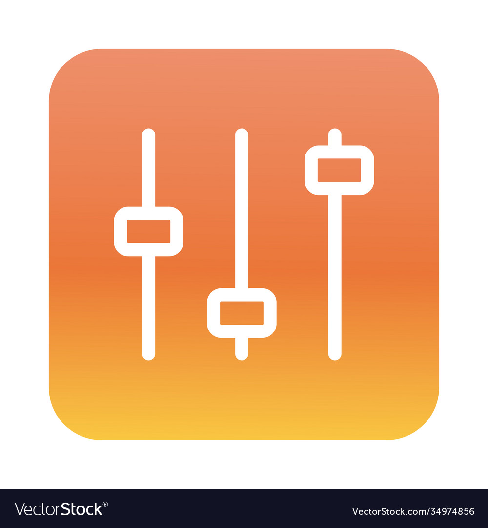 Control panel interface block gradient style icon Vector Image