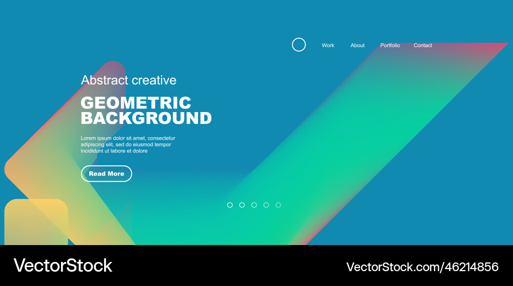 Fluid gradient triangles landing page background Vector Image