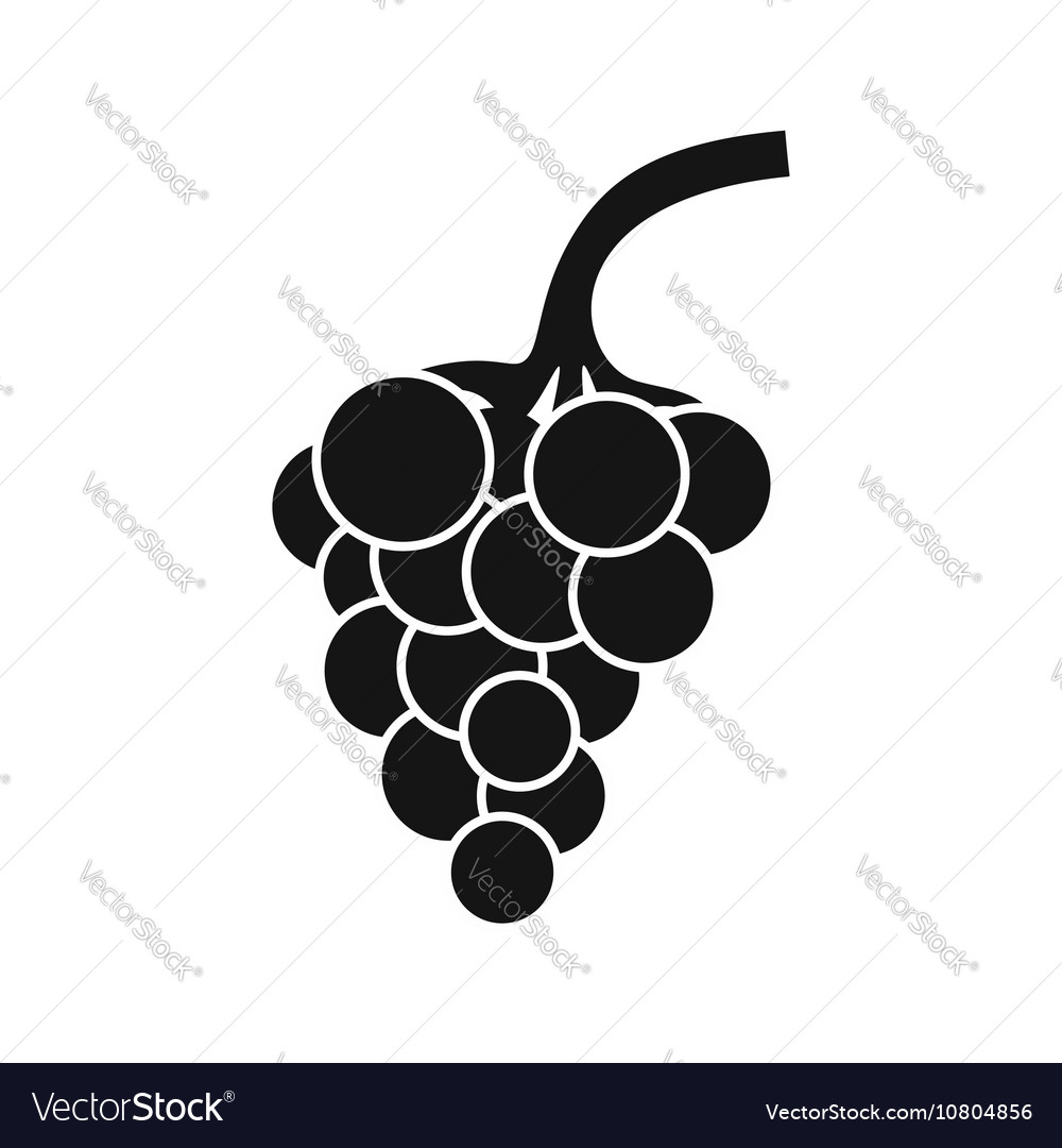Grape branch icon simple style Royalty Free Vector Image
