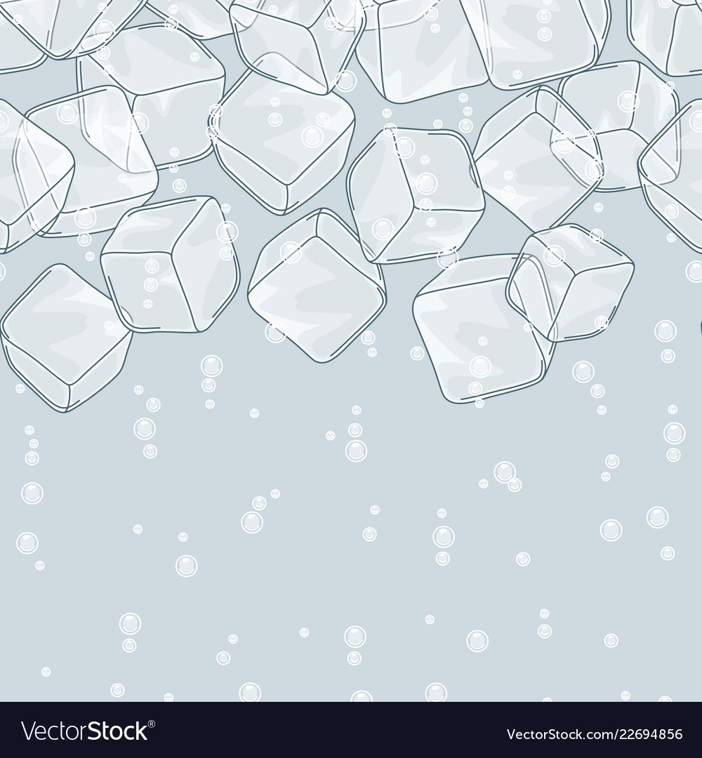 Ice Cubes and Sparkling Soda Pattern
