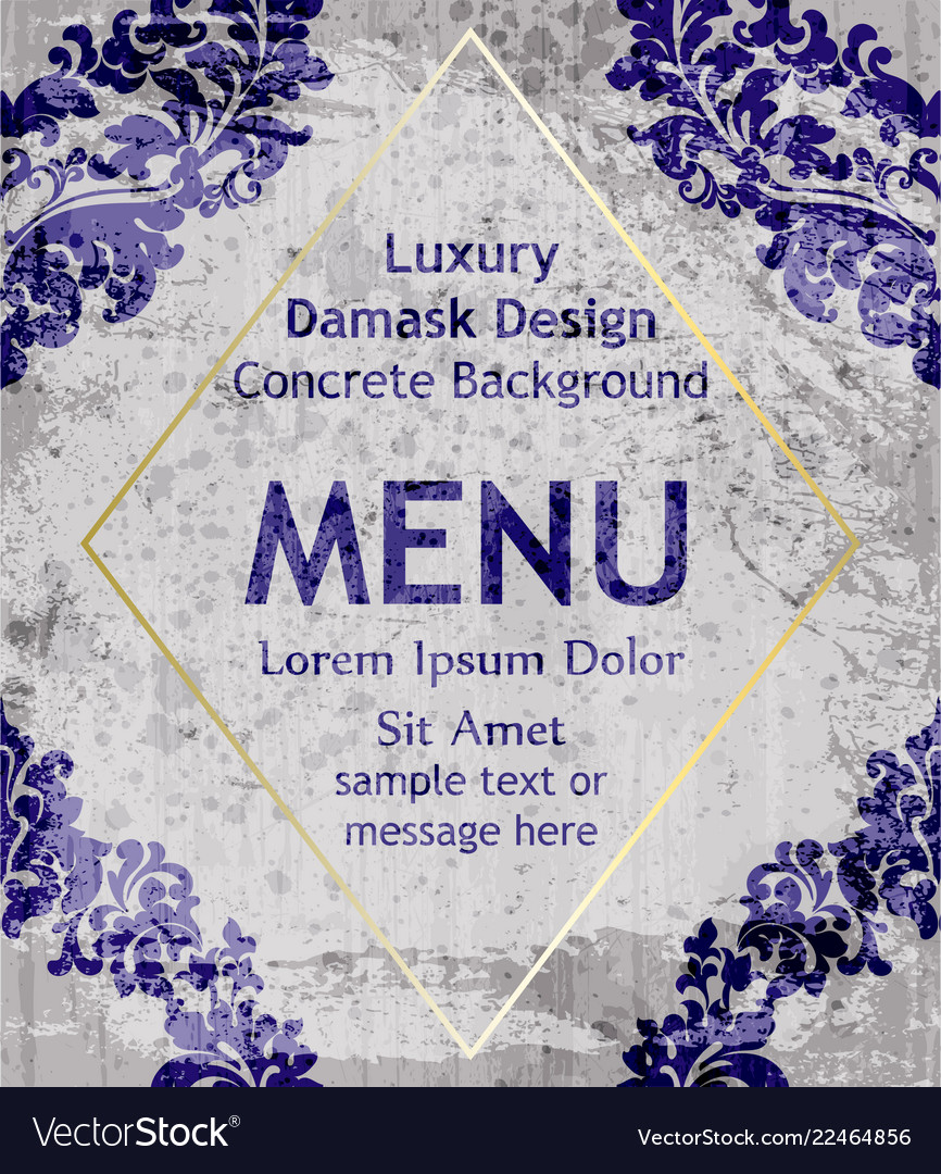 Menu ornamented background royal luxury