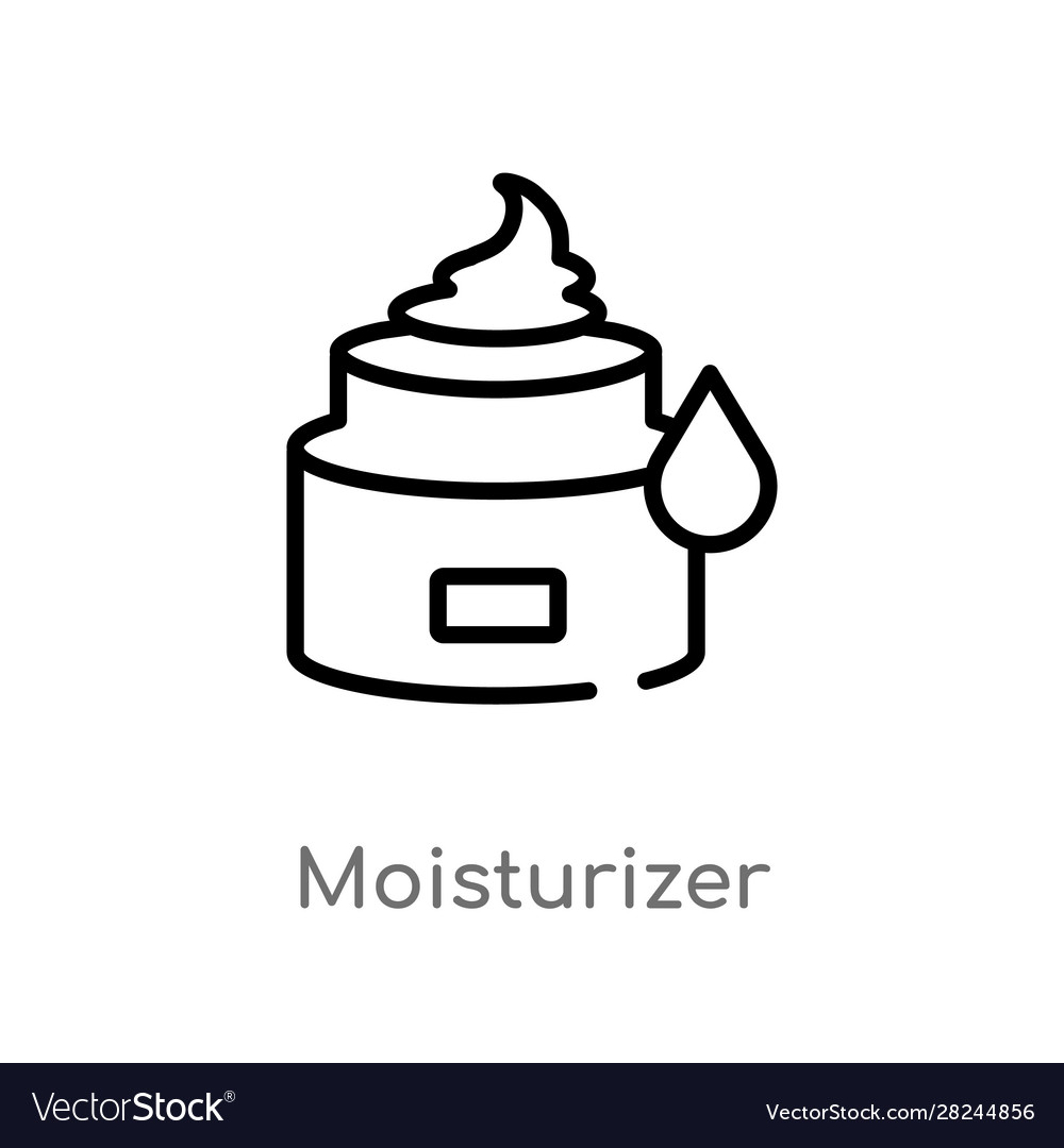 Outline moisturizer icon isolated black simple Vector Image