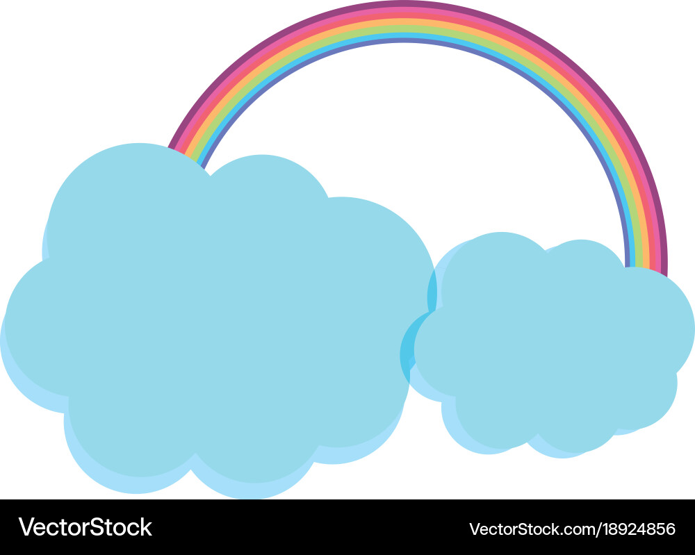 Rainbow with cloud Royalty Free Vector Image - VectorStock