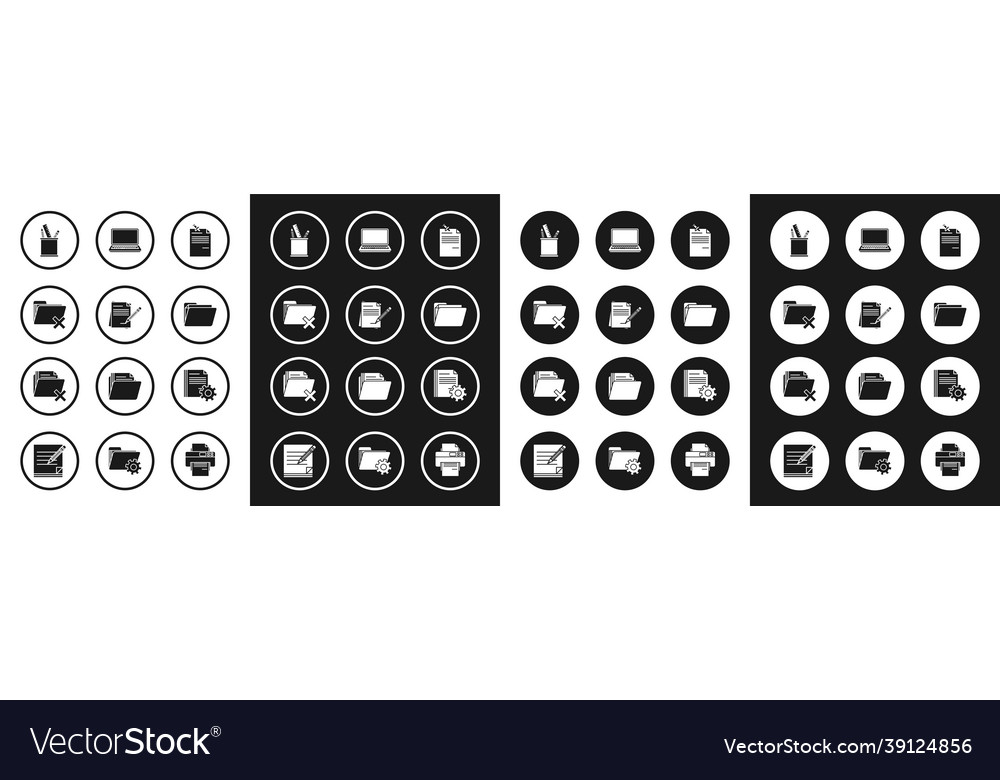 Set note paper with pinned pushbutton blank vector image Set note paper with pinned pushbutton blank