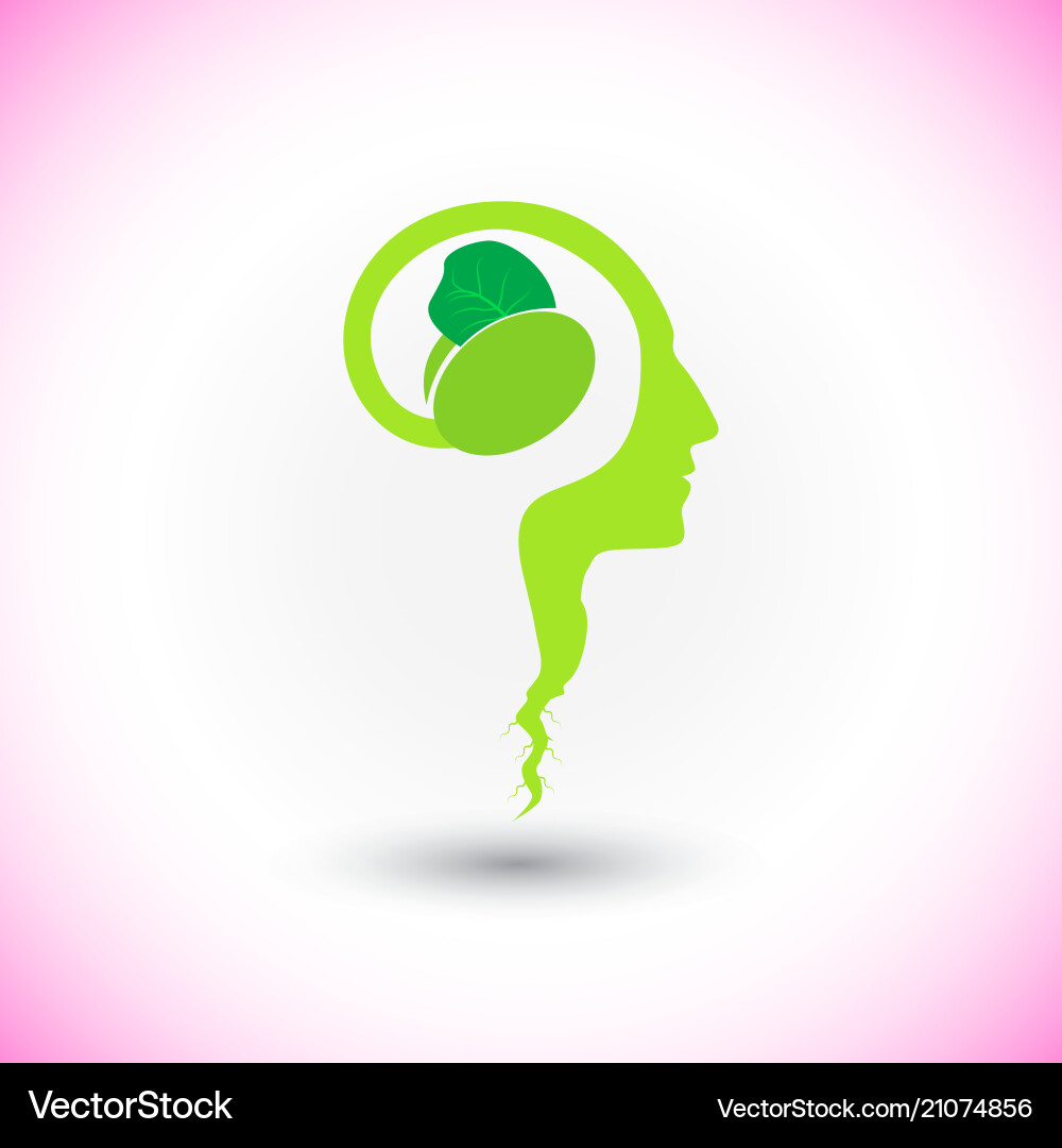 Think green concept Royalty Free Vector Image - VectorStock