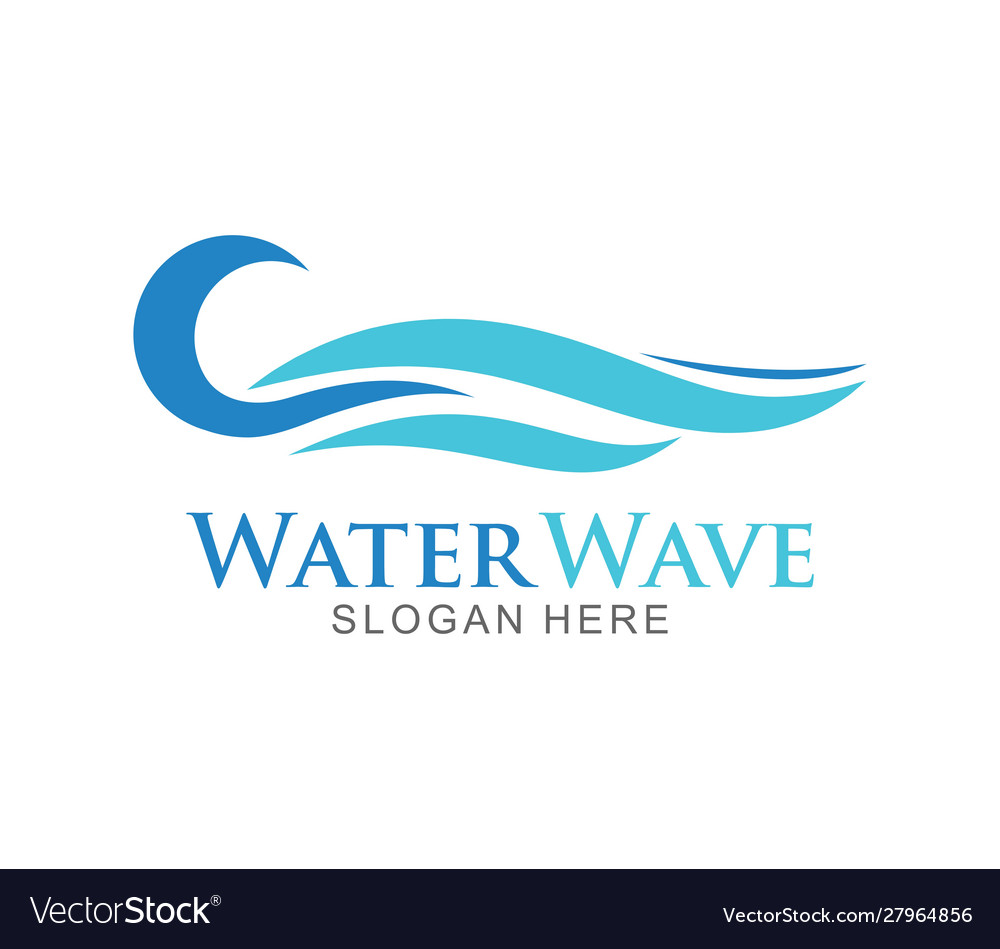 Wasserwelle Logo Vorlage Design Elemente