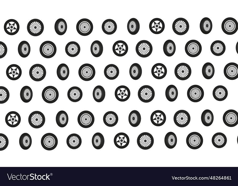Abstract wheel seamless pattern flat design