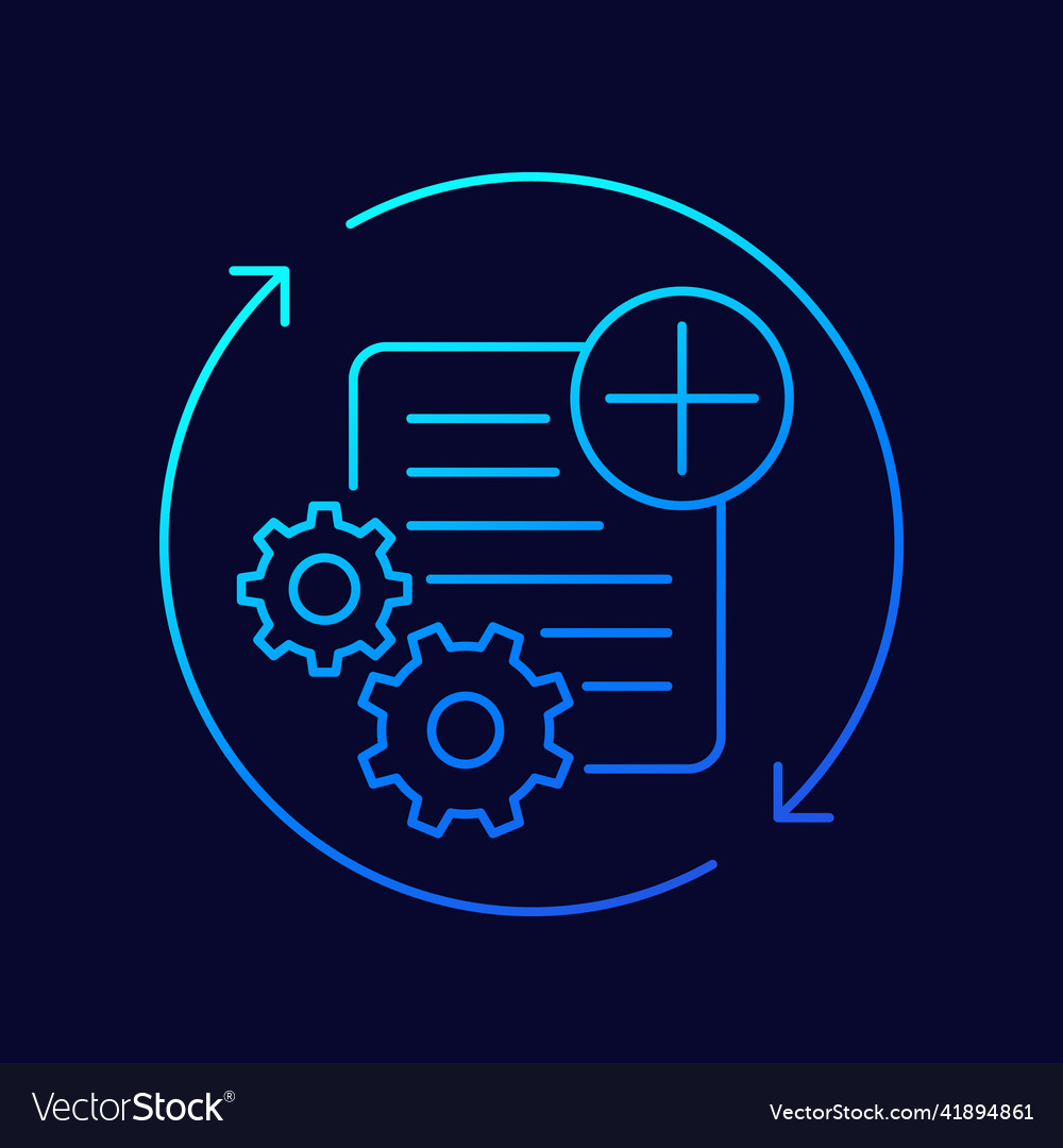 Add new project icon line design