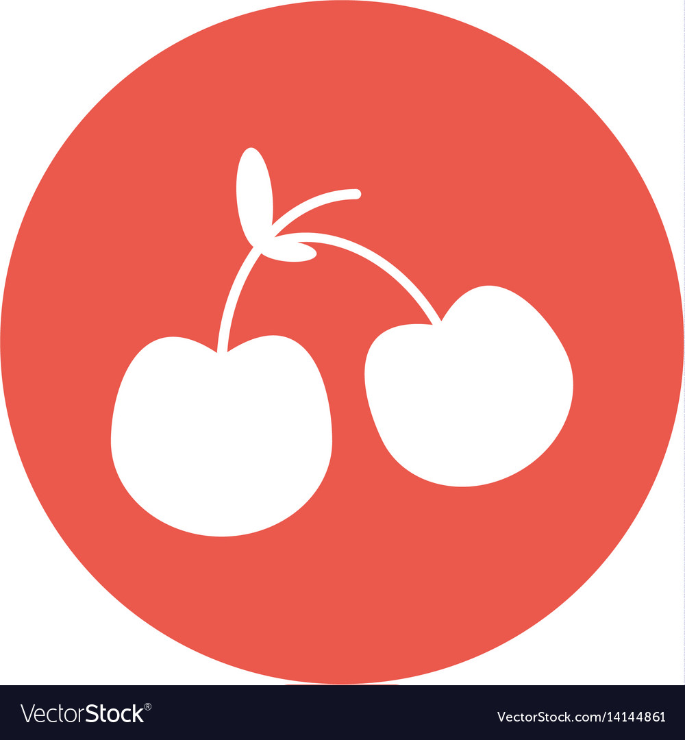 Cherry fruit food healthy Royalty Free Vector Image