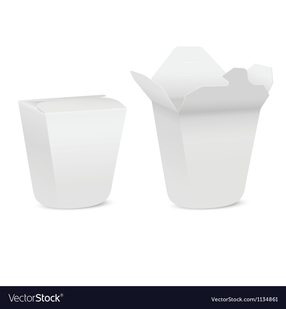 Chinese takeout box isolated on white background Vector Image