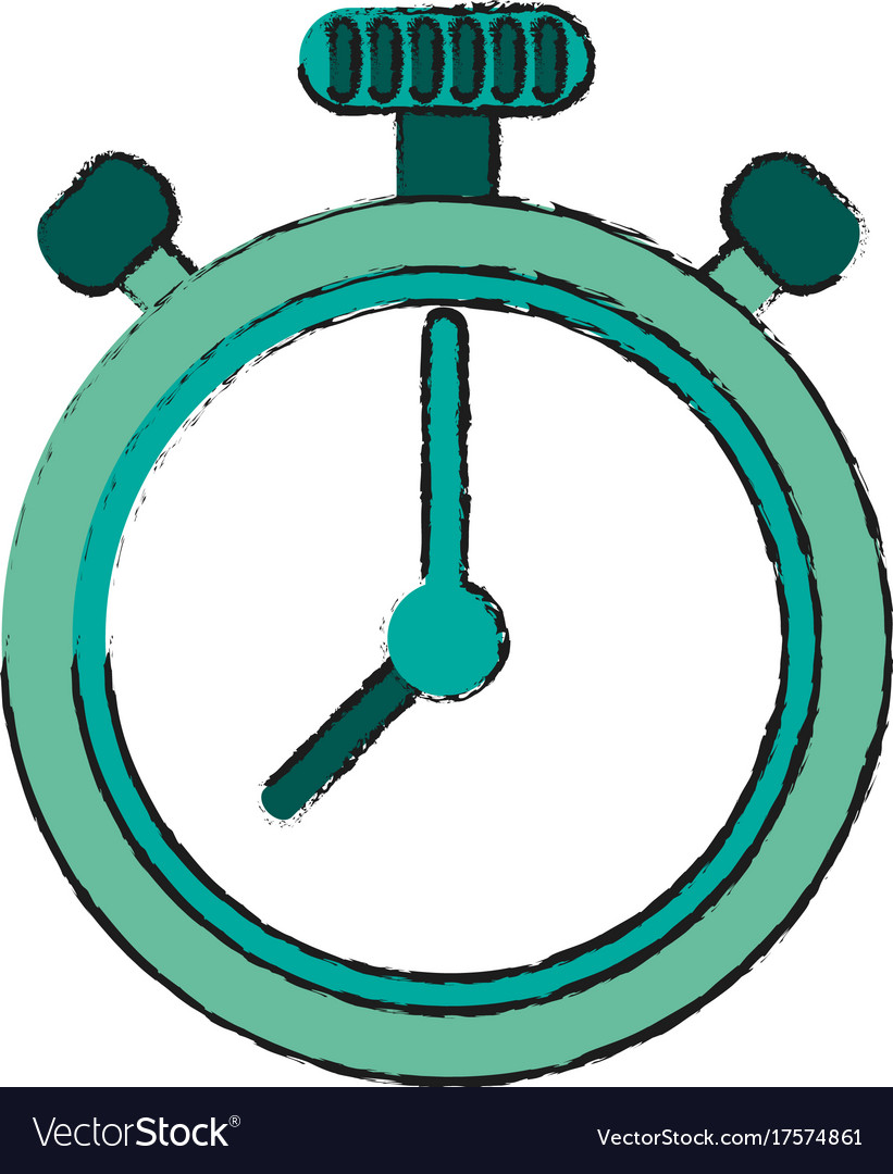 Clock timer isolated Royalty Free Vector Image